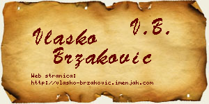 Vlaško Brzaković vizit kartica